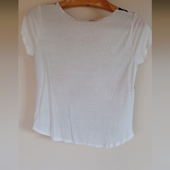 Women's Medium Ann Taylor Floral Tee - Picture 2 of 4